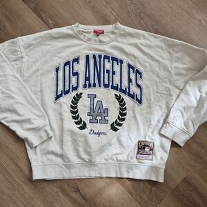 LA Dodgers Mitchell & Ness White Crewneck Sweater XL